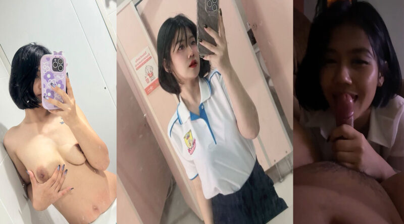 คลิปหลุดนักศึกษาผมสั้นถ่ายคลิปอมควยให้แฟนน่ารักขาวเนียน